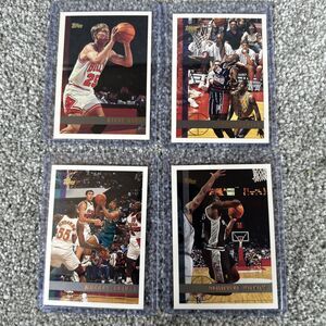 Lot Of 4 Trading Cards NBA Cards Basketball Kerr Bogues Drexler Wilkins Top Load